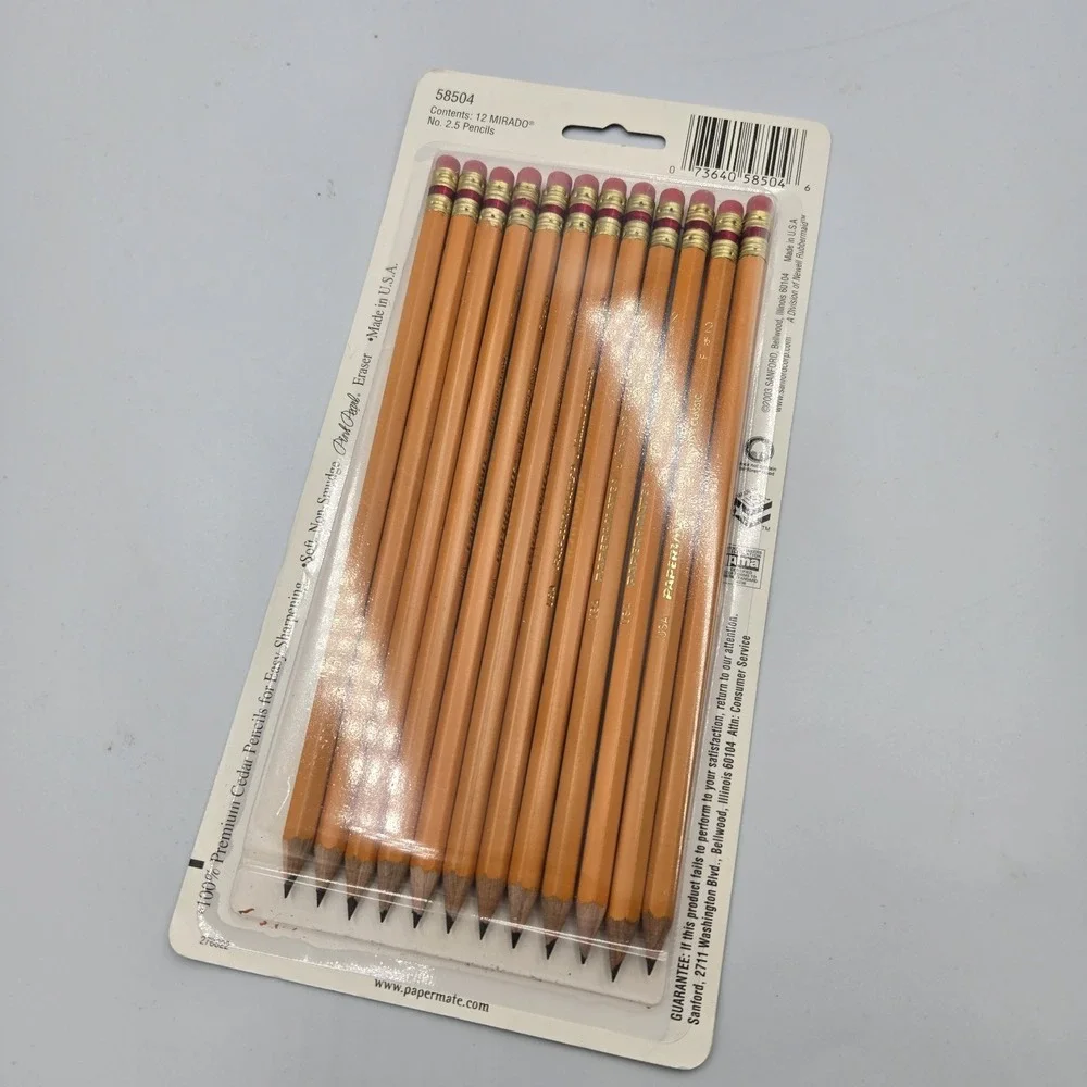 New Mirado Pencils Premium Cedar #2.5 278822 NOS 2003 Paper Mate Lot USA 12pc